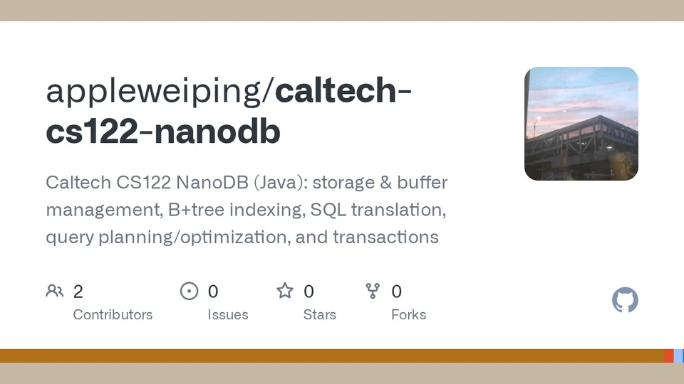 caltech-cs122-nanodb repository cover