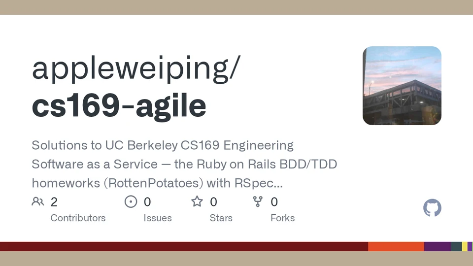 cs169-agile repository cover
