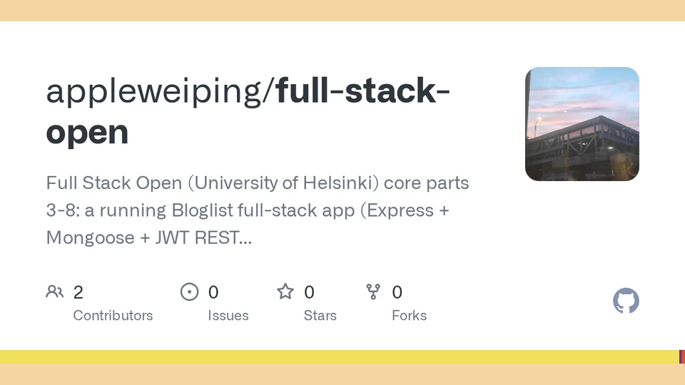 full-stack-open repository cover