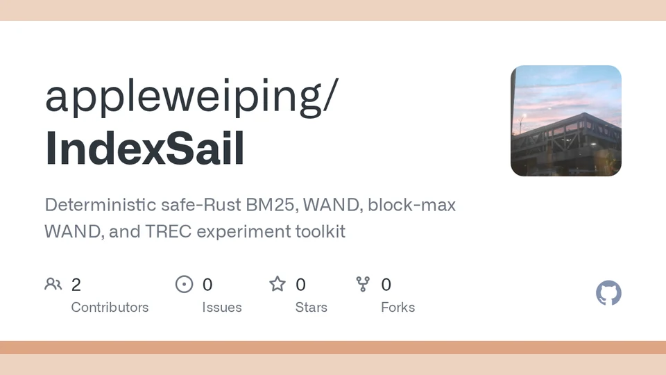 IndexSail repository cover