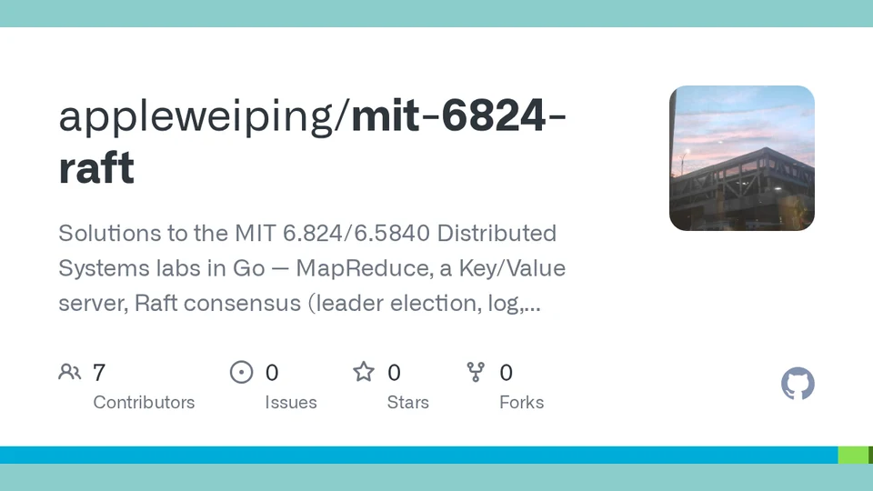 mit-6824-raft repository cover