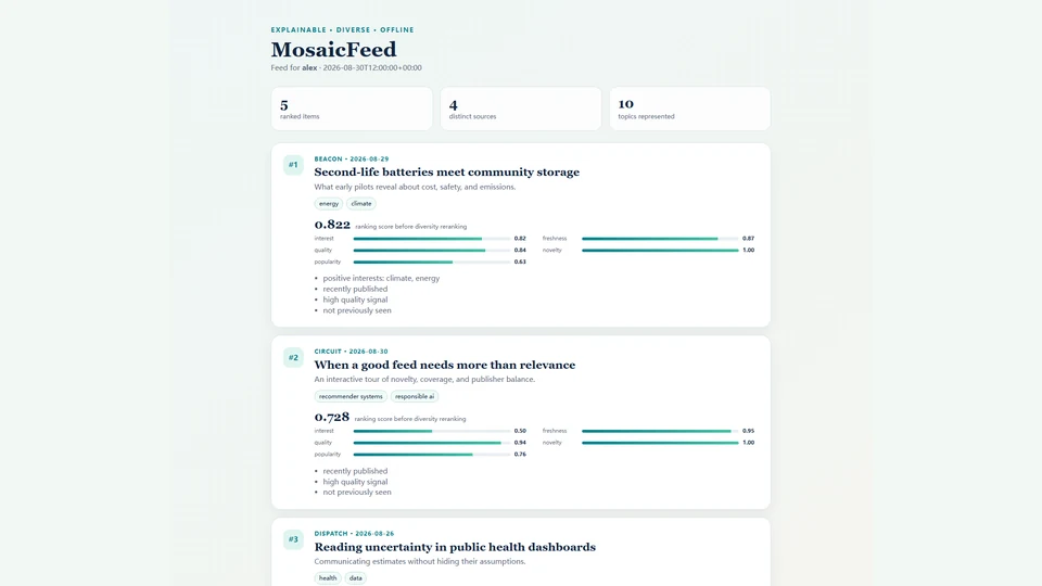 MosaicFeed repository cover