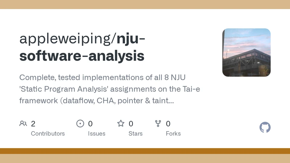 nju-software-analysis repository cover
