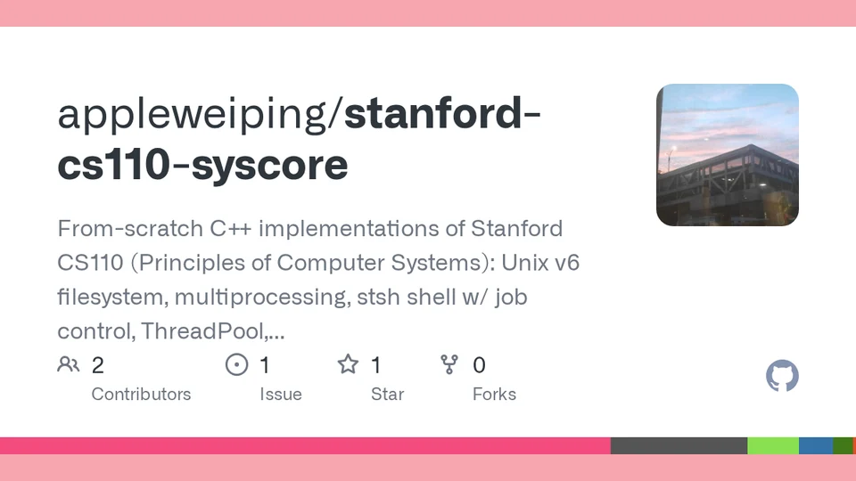 stanford-cs110-syscore repository cover