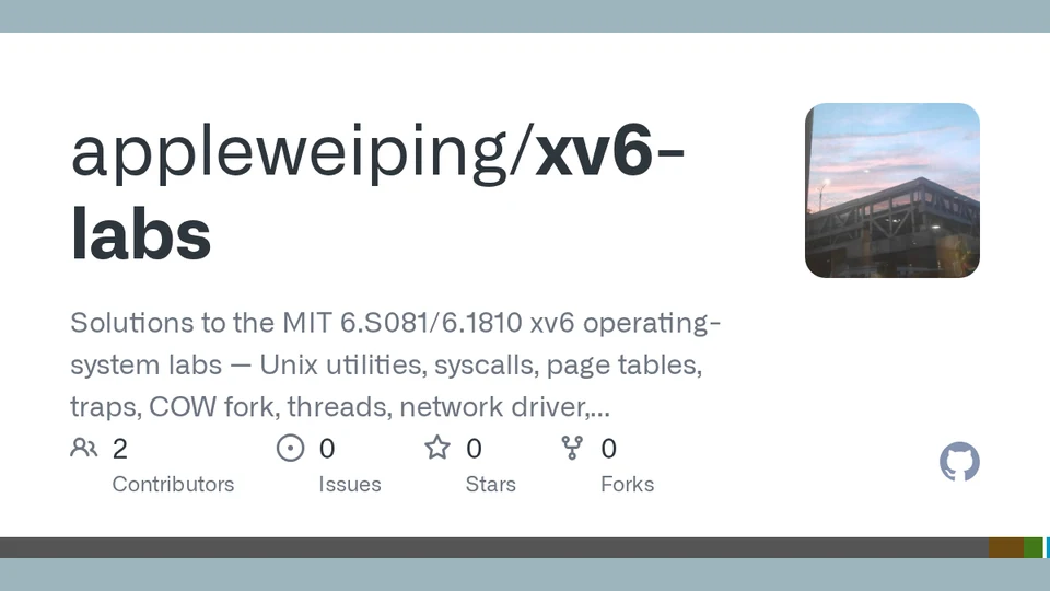 xv6-labs repository cover